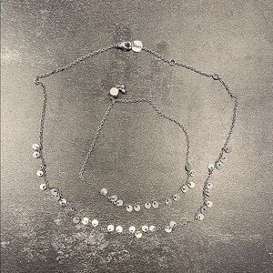 Pura Vida Silver Disc Necklace & Bracelet